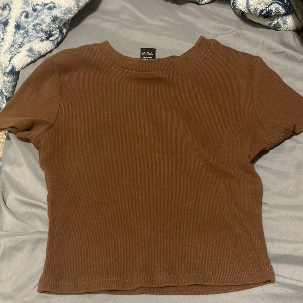 small brown crop top